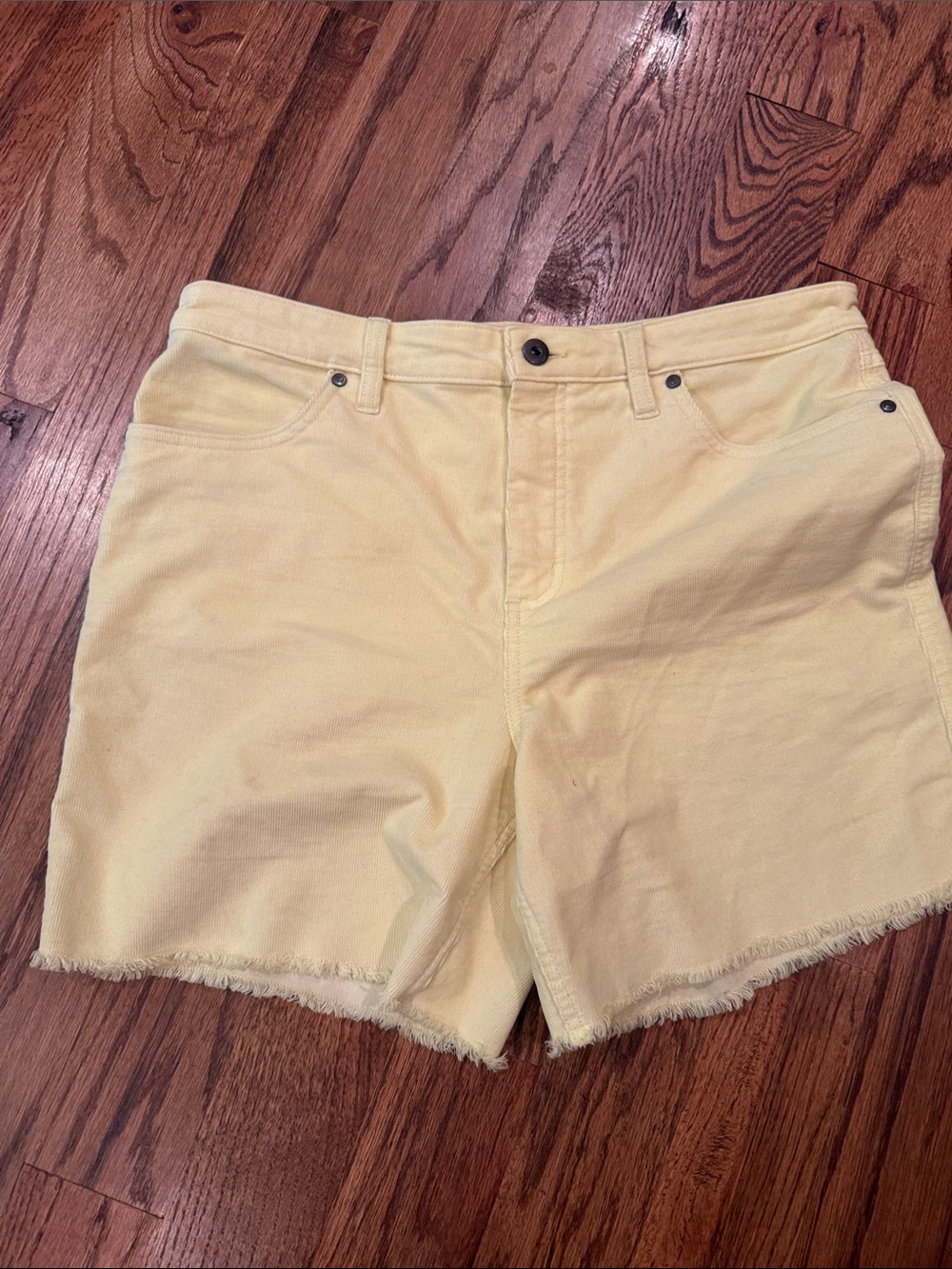 Carve Designs Soft Yellow Denim Cutoff Shorts